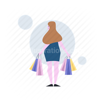 woman, shopping, shop, shopping bags, bags